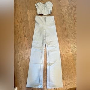 SKIMS Faux Leather Pant & Bustier Set